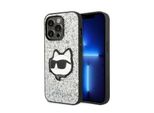 Karl Lagerfeld Klhcp14Xg2Cps Custodia Rigida Per Iphone 14 Pro Max 6.7 Argento/Silver Glitter Choupette Patch