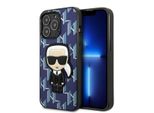Karl Lagerfeld Klhcp13Xpmnikbl Custodia Rigida Per Iphone 13 Pro Max 6,7 Niebieski/Blu Monogram Ikonik Patch