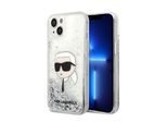 Karl Lagerfeld Klhcp14Mlnkhch Custodia Rigida Per Iphone 14 Plus / 15 Plus 6,7 Srebrny/Argento Glitter Karl Head