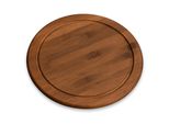 Piatto Snack Kesper Con Scanalatura Per Succo In Bambù26 Cm