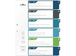 Durable Divisorio A4+ In Pp Con 6 Tasti Colorati 1-6 E Indice Personalizzabile, Colorato, 679427