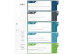 Durable Divisorio A4+ In Pp Con 5 Tasti Colorati 1-5 E Indice Personalizzabile, Colorato, 679327