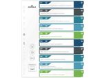 Durable Divisorio A4+ In Pp Con 10 Tasti Colorati 1-10 E Indice Personalizzabile, Colorato, 679527