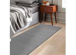 Tappeto Dynasty In Velluto Elegante Per Letto Grigio Argento 80X120 Cm