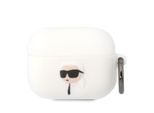 Karl Lagerfeld Klaprunikh Airpods Procover BiałY/Bianco Silicone Karl Head 3D