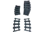 Binario Ferroviario Lego® City Curva Grigio Scuro - 53400 Nuovo! Quantità 25X