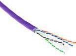 Act Cavo Di Installazione Solido Cat 6A U/Utp, Lszh, Cpr Euroclass Eca 23AWG, Viola 305 Metri C6A U/Utp Solid Lszh Eca 305