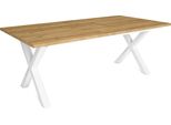 Tavolo Da Pranzo, 10 Posti, 194X90X75Cm, Struttura E Gambe Solide, Rovere, Stile Industriale