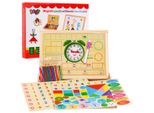 Lavagna Magnetica In Legno Per Bambini Dai 3 Anni In Su. Set Didattico + Accessori