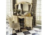 Tavolo Da Toilette + Poltrona Tavolo Da Toilette Tavolo Cosmetico Specchio Cassettiera Tavoli 3Pcs
