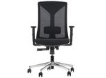 Sedia Da Ufficio Girevole Ergonomica Hager, Base Cromata, Braccioli Regolabili, Schienale In Rete, Nero