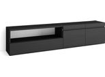 Mobile Tv Soggiorno, 200X35X45Cm, Per Tv Fino A 80", Mobile Soggiorno, Nero"