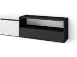 Mobile Tv Soggiorno, 150X35X45Cm, Per Tv Fino A 65", Mobile Soggiorno, Bianco E Nero"
