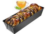 Kadax Teglia Rettangolare Per Pane "Ellos"", Tortiera Con Strato Antiaderente, Teglia Da Forno, Nera, 35 Cm"