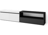 Mobile Tv Soggiorno, 200X35X45Cm, Per Tv Fino A 80", Mobile Soggiorno, Bianco E Nero"