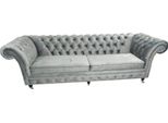 Divano Chesterfield 3 Posti Divano Tessuto Divani Imbottiti 230Cm
