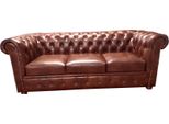 Lusso Divano Chesterfield 3 Posti Divani Salotto Divano 230Cm Tessuto