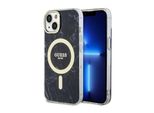 Guess Guhmp14Spcumak Custodia Rigida Per Iphone 14 / 15 / 136.1 Czarny/Nero In Marmo Magsafe