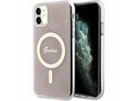 Guess Guhmn61H4Stp Custodia Rigida 4G Magsafe Per Iphone 11 6.1RóżOwy/Pink
