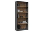 Libreria Stretta Rauno - 80 Cm, Rovere Artisan / Antracite