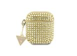 Guess Gua2Hdgtpd Airpods 1/2 Cover ZłOty/Oro Strass Triangolo Charm