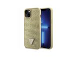 Guess Guhcp14Mhdgtpd Iphone 14 Plus / 15 Plus 6.7 ZłOty/Oro Custodia Rigida Con Strass Triangolo