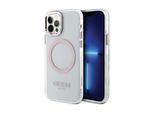 Guess Guhmp12Mhtrmp Iphone 12/12 Pro 6.1 RóżOwy/Rosa Custodia Rigida In Metallo Con Profilo Magsafe
