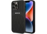 Amg Amhmp14Xosdbk Custodia Rigida In Pelle Nera/Nera Per Iphone 14 Pro Max 6,7 Linee Curve Magsafe