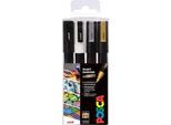 Marcatore Acrilico Uni Posca PC-3M, 0,9-1,3 Mm, Set Di 4 Colori Monocromatici