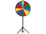 Costway Ruota Della Fortuna Da 30" Da Far Girare, Ruota Regolabile In Altezza, Incl. Cancellino E Pennarello, Lucky Wheel Irregolare Per Feste, Giochi Di Lotteria E Giochi Di Parole"