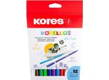 Kores FS29013 Penna Con Punta In Fibra Kores "Korello"", Fine, Confezione Da 12 Pezzi"