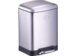 Cestino A Pedale Dirt Devil 6L - Cestino Da Cucina Con Chiusura Ammortizzata - Cestino In Acciaio Inox - Cestino Interno Rimovibile - Cestino Da Cucina - 23 X 22,5 X 32,5 Cm - Argento