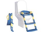 Swanew Trainer Da Toilette Con Scala Scale Con Gradini Seggiolino Per Bambini Seggiolino Da Toilette Vasino Blu