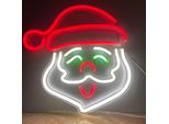 Luce Led Neon, Applique Decorativa, Babbo Natale, Circa 35 X 35 X 2 Cm