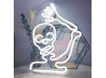 Luce Led Neon, Applique Decorativa, Scheletro, Circa 29 X 41,5 X 2 Cm
