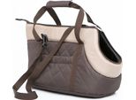 Borsa Da Trasporto Leggera Per Cani 30X58X32 Cm - Morbida Imbottitura, Lavabile, Con Maniglia Di Trasporto Marrone