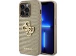 Guess Guhcp15Lpsp4Lgd Custodia Rigida Per Iphone 15 Pro 6.1 ZłOty/Oro Perforata 4G Glitter