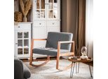 Sobuy FST93-HG Sedia A Dondolo Soggiorno Sedia A Dondolo Altalena Sedia Da Giardino Relax Portata 114Kg Grigio Chiaro