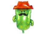 Motivo Palloncino In Foil, Cactus Con Cappello Marrone Ca. 61,5*82,5 Cm