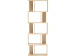Libreria Rebecca Mobili Con 5 Ripiani In Mdf, Colore Rovere Chiaro