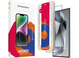Samsung Galaxy S24 Ultra Screenprotector: Accezz Gehard Glas Full Cover Screenprotector Metapplicator - Transparent