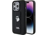 Karl Lagerfeld Klhcp15Lgsachpk Iphone 15 Pro 6.1 Czarny/Black Hardcase Gripstand Saffiano Choupette Pins
