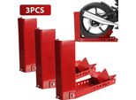 Tolletour Cavalletto Per Moto 9 Fori, Cavalletto Mobile Per Moto In Acciaio Bloccaggio Ruota Moto Rocker (3 Pezzi)