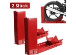 Tolletour Cavalletto Per Moto 9 Fori, Cavalletto Mobile Per Moto In Acciaio Bloccaggio Ruota Moto Rocker (2 Pezzi)
