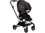 Momi Adelle Passeggino - Sedile Girevole A 360°, Leggero, Ammortizzato 4 Ruote - Nero/Oro