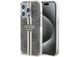 Guess Guhcp15Xh4Psegw Iphone 15 Pro Max 6.7 BrąZowy/Brown Custodia Rigida Iml 4G Gold Stripe