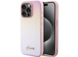 Guess Guhcp15Lpsairsp Custodia Rigida Per Iphone 15 Pro 6.1 RóżOwy/Pink Saffiano Script Iridescente