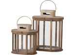 Lanterne In Legno Laurie, 2 Pz