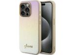Guess Guhcp14Xpsairsd Iphone 14 Pro Max 6.7 ZłOty/Gold Custodia Rigida Saffiano Iridescente Script