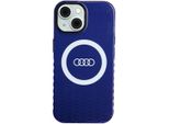 Audi Iml Big Logo Magsafe Case Iphone 15 / 14 / 13 6.1 Niebieski/Blu Navy Custodia Rigida Au-Imlmip15-Q5/D2-Be